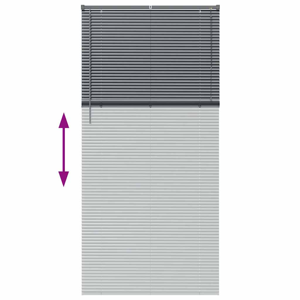 Βενετσιάνικες Ρόδες Σκούρο Γκρι 220 x 100 cm Αλουμίνιο - Pakobazaar