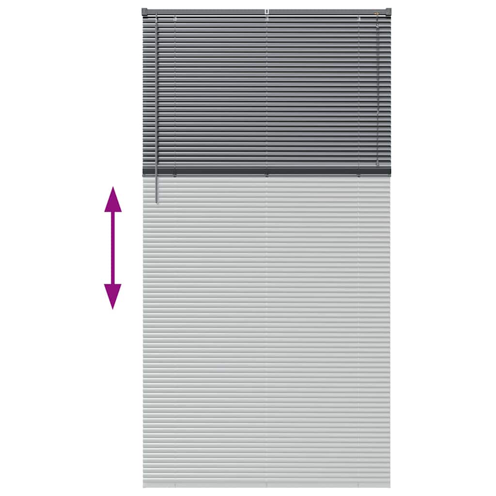 Βενετσιάνικες Ρόδες Σκούρο Γκρι 220 x 120 εκ Αλουμίνιο - Pakobazaar