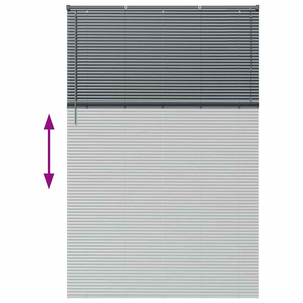 Βενετσιάνικες Ρόδες Σκούρο Γκρι 220 x 140 cm Αλουμίνιο - Pakobazaar