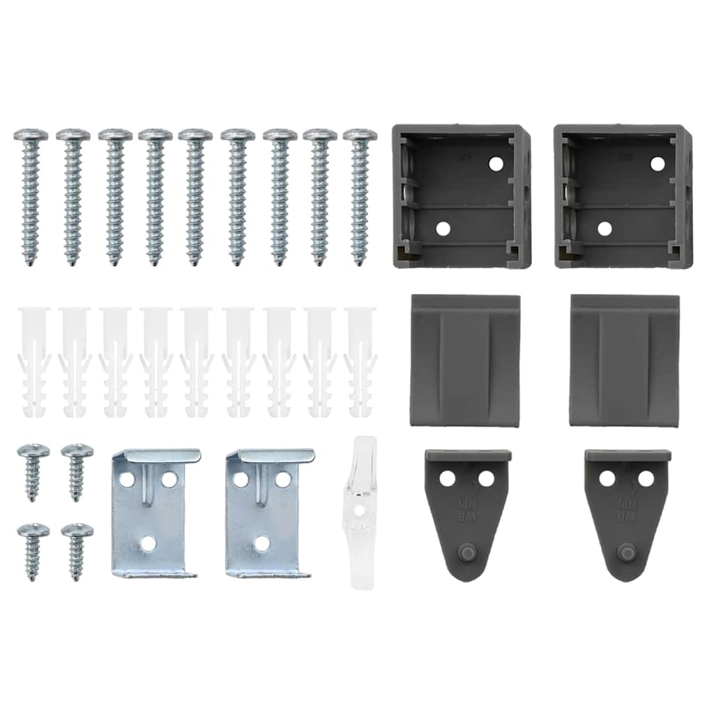 Βενετσιάνικες Ρόδες Σκούρο Γκρι 220 x 155 εκ Αλουμίνιο - Pakobazaar