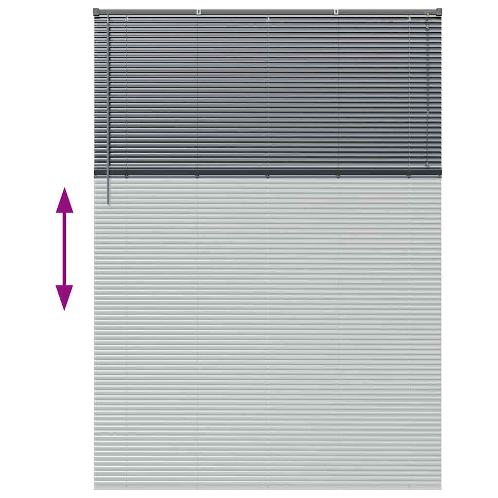 Βενετσιάνικες Ρόδες Σκούρο Γκρι 220 x 155 εκ Αλουμίνιο - Pakobazaar