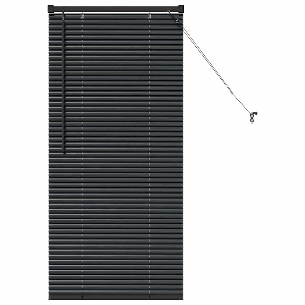 Βενετσιάνικες Ρόδες Μαύρο 60 x 2,5 x 130 εκ Αλουμίνιο - Pakobazaar