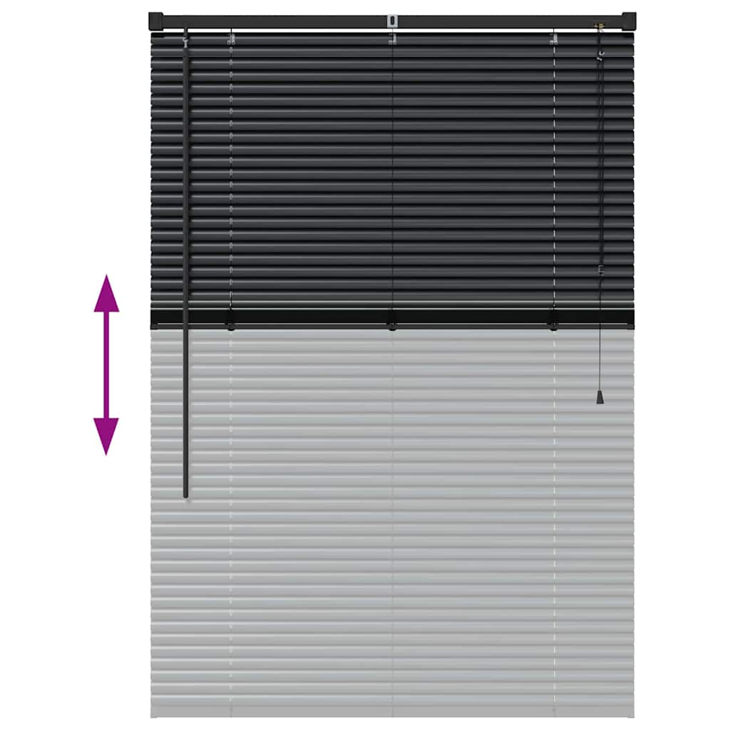 Βενετσιάνικες Ρόδες Μαύρο 130 x 90 εκ Αλουμίνιο - Pakobazaar