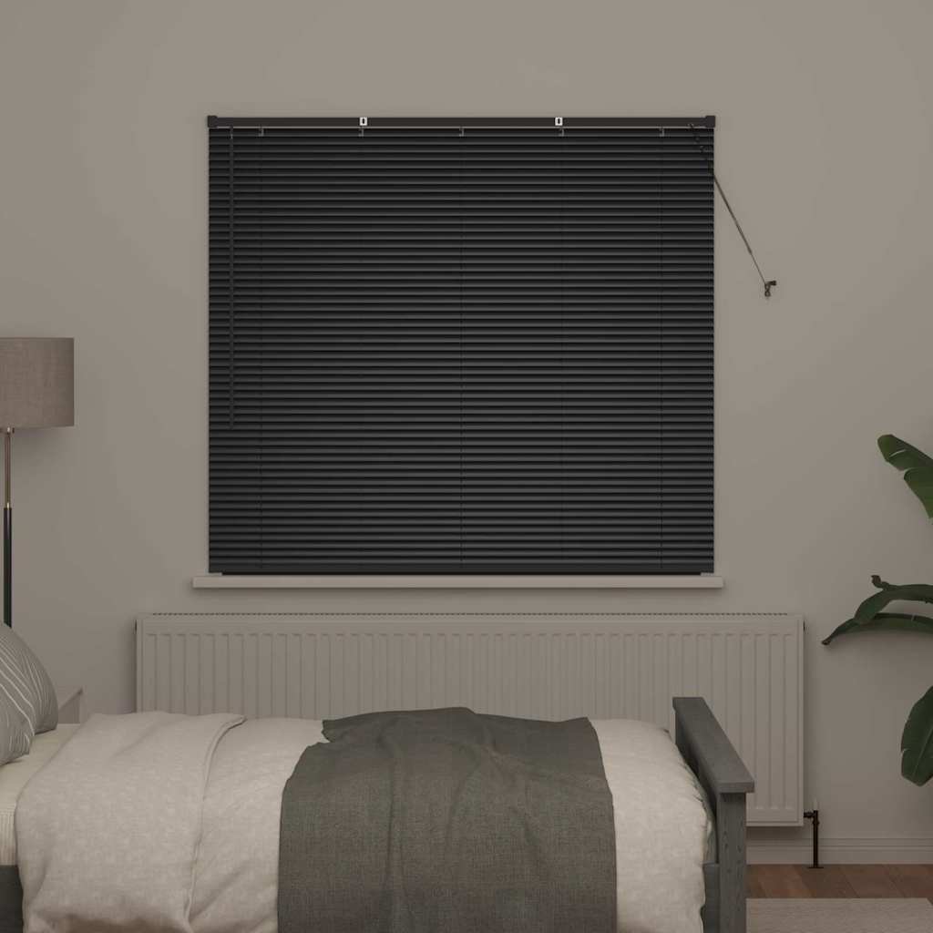 Βενετσιάνικες Ρόδες Μαύρο 130 x 140 cm Αλουμίνιο - Pakobazaar