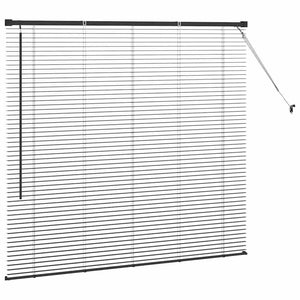 Βενετσιάνικες Ρόδες Μαύρο 130 x 140 cm Αλουμίνιο - Pakobazaar
