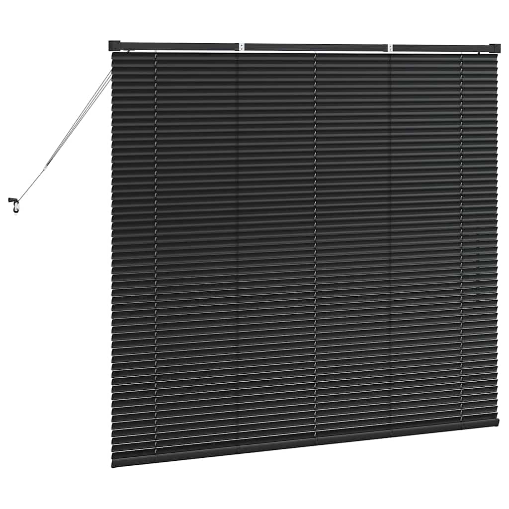 Βενετσιάνικες Ρόδες Μαύρο 130 x 140 cm Αλουμίνιο - Pakobazaar