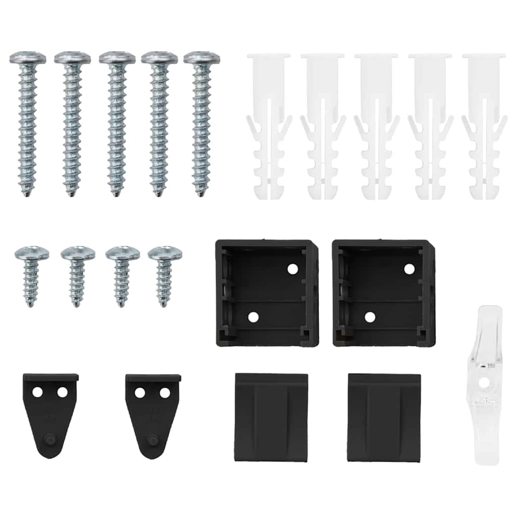 Βενετσιάνικες Ρόδες Μαύρο 175 x 50 εκ Αλουμίνιο - Pakobazaar