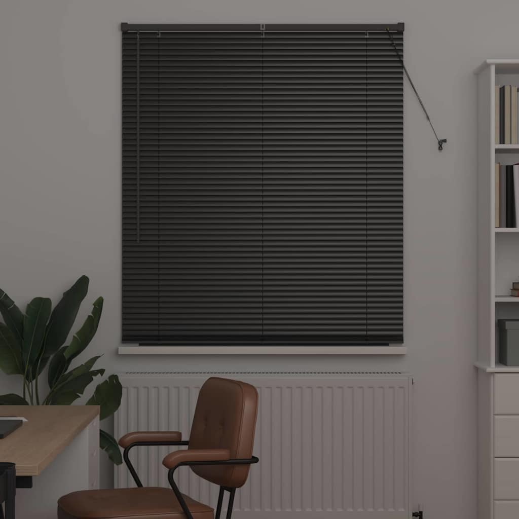 Βενετσιάνικες Ρόδες Μαύρο 175 x 120 εκ Αλουμίνιο - Pakobazaar