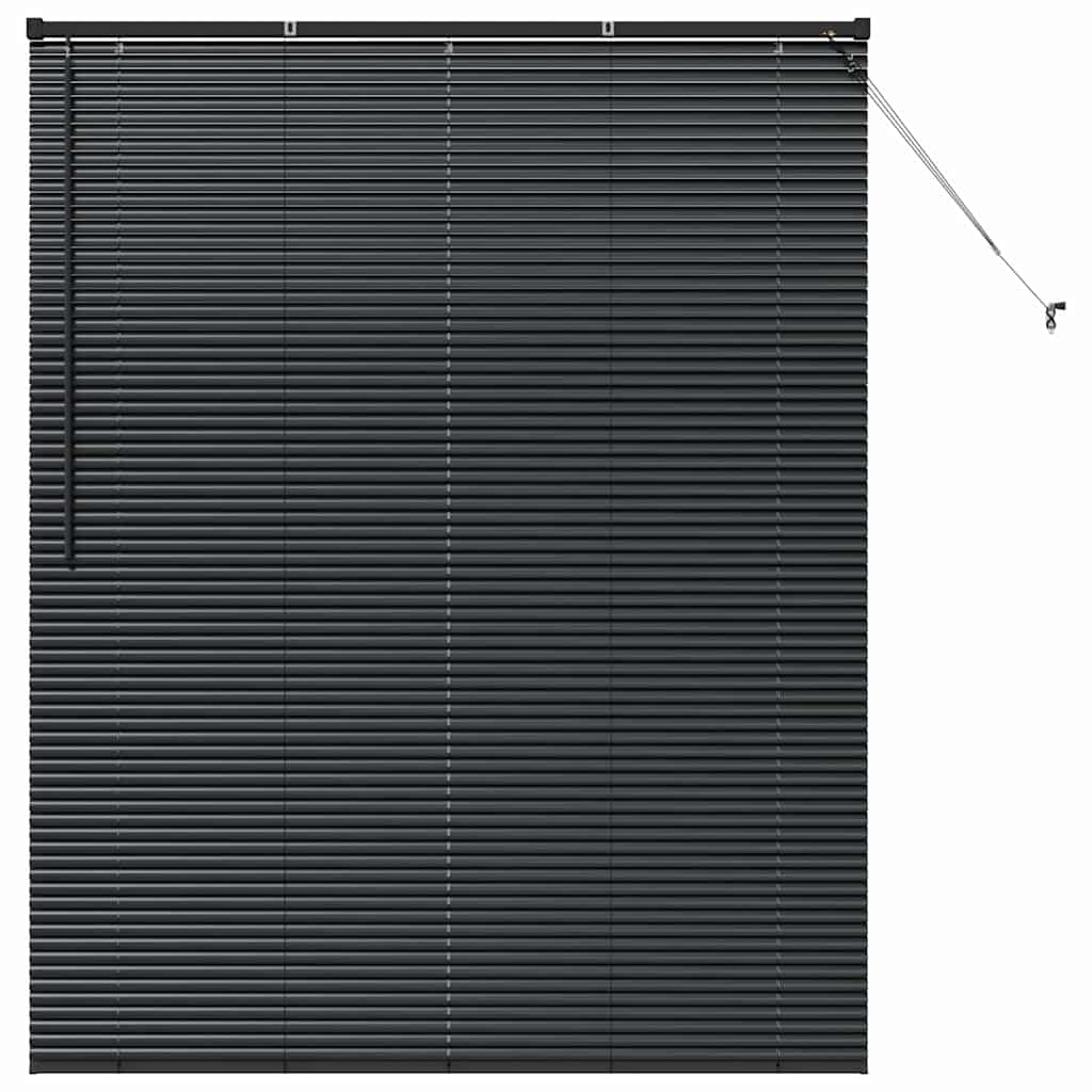 Βενετσιάνικες Ρόδες Μαύρο 175 x 140 εκ. Αλουμίνιο - Pakobazaar