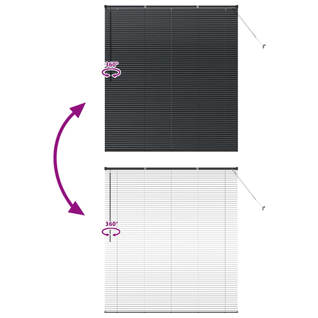 Βενετσιάνικες Ρόδες Μαύρο 175 x 155 εκ Αλουμίνιο - Pakobazaar