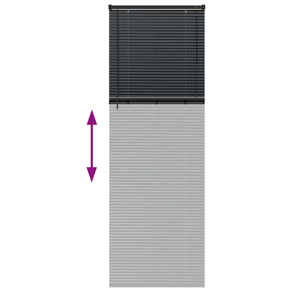 Βενετσιάνικες Ρόδες Μαύρο 220 x 70 εκ Αλουμίνιο - Pakobazaar