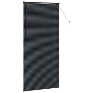 Βενετσιάνικες Ρόδες Μαύρο 220 x 100 cm Αλουμίνιο - Pakobazaar