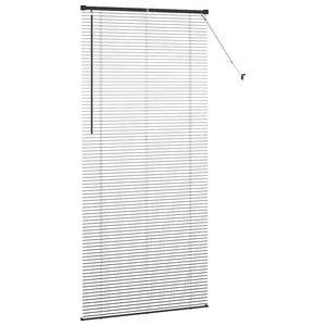 Βενετσιάνικες Ρόδες Μαύρο 220 x 100 cm Αλουμίνιο - Pakobazaar