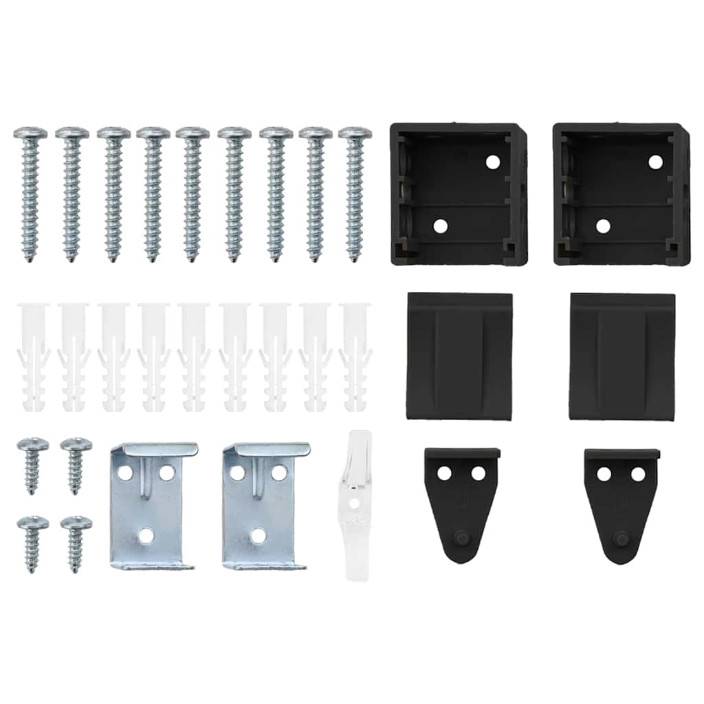 Βενετσιάνικες Ρόδες Μαύρο 220 x 140 cm Αλουμίνιο - Pakobazaar