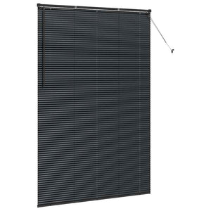 Βενετσιάνικες Ρόδες Μαύρο 220 x 140 cm Αλουμίνιο - Pakobazaar
