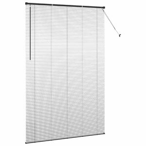Βενετσιάνικες Ρόδες Μαύρο 220 x 140 cm Αλουμίνιο - Pakobazaar