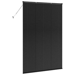 Βενετσιάνικες Ρόδες Μαύρο 220 x 140 cm Αλουμίνιο - Pakobazaar