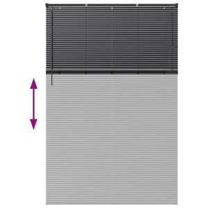 Βενετσιάνικες Ρόδες Μαύρο 220 x 140 cm Αλουμίνιο - Pakobazaar