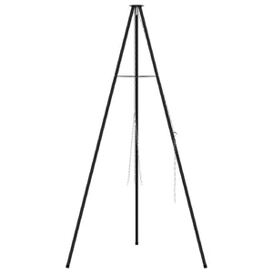 Τρίποδας Κατασκήνωσης Μαύρο 92 x 92 x 151,5 εκ Ατσάλι - Pakobazaar