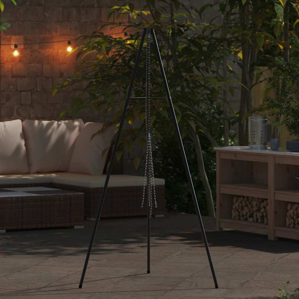 Τρίποδας Κατασκήνωσης Μαύρο 92 x 92 x 171,5 εκ Ατσάλι - Pakobazaar