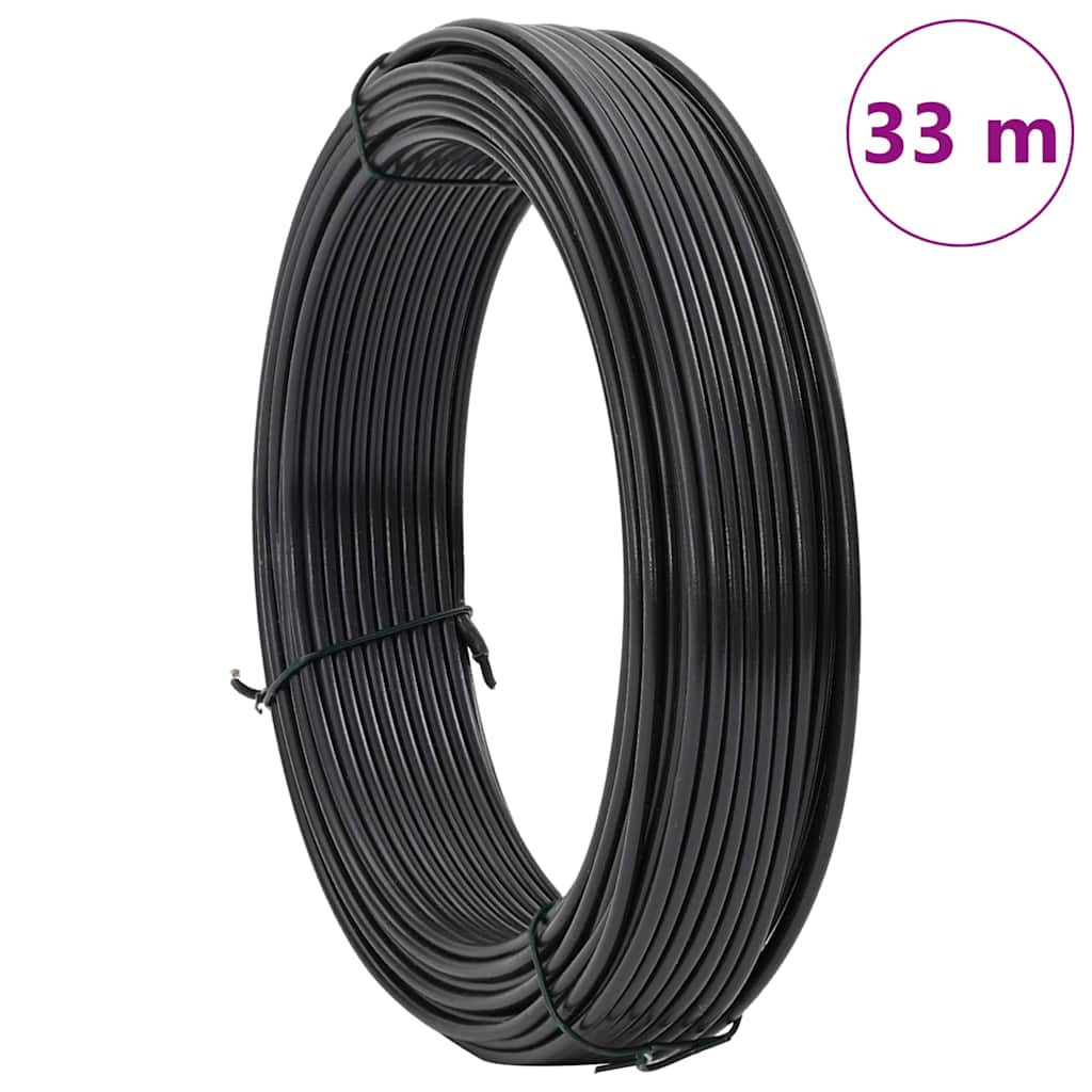 Σχοινί Περιφράξεως Ανθρακί 33 μ PVC