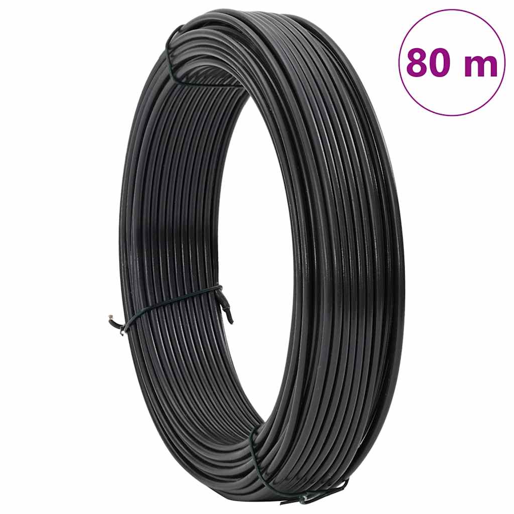 Σχοινί Περιφράξεως Ανθρακί 80 m PVC