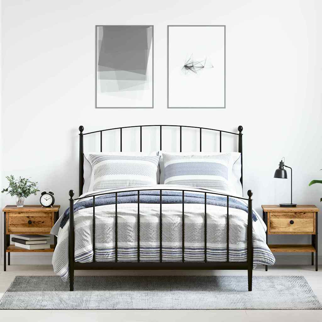 Κομοδίνο με συρτάρι 2 pcs Παλαιό ξύλο 40 x 42 x 45 εκ. - Pakobazaar