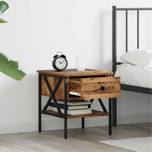 Κομοδίνο με συρτάρι 2 pcs Παλαιό ξύλο 40 x 42 x 45 εκ. - Pakobazaar