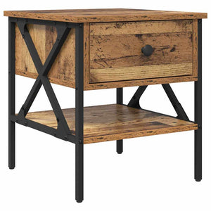 Κομοδίνο με συρτάρι 2 pcs Παλαιό ξύλο 40 x 42 x 45 εκ. - Pakobazaar