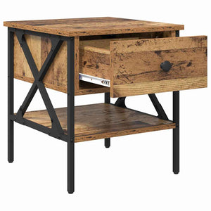 Κομοδίνο με συρτάρι 2 pcs Παλαιό ξύλο 40 x 42 x 45 εκ. - Pakobazaar