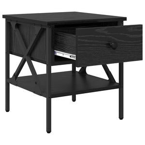 Κομοδίνο με συρτάρι Μαύρη δρυς 40 x 42 x 45 εκ.