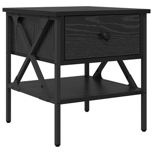 Κομοδίνο 2 τμχ. Μαύρη δρυς 40 x 42 x 45 εκ.