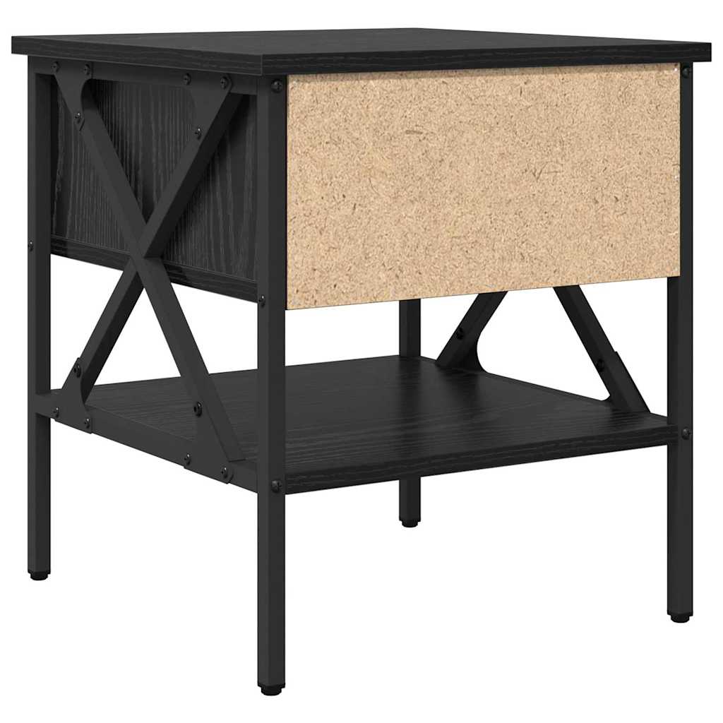 Κομοδίνο με συρτάρι 2 pcs Μαύρη δρυς 40 x 42 x 45 εκ.