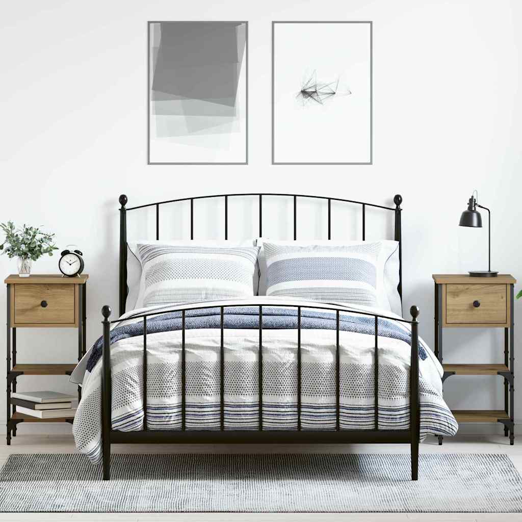 Κομοδίνο με συρτάρι 2 pcs Καφέ 33.5 x 36 x 70 εκ