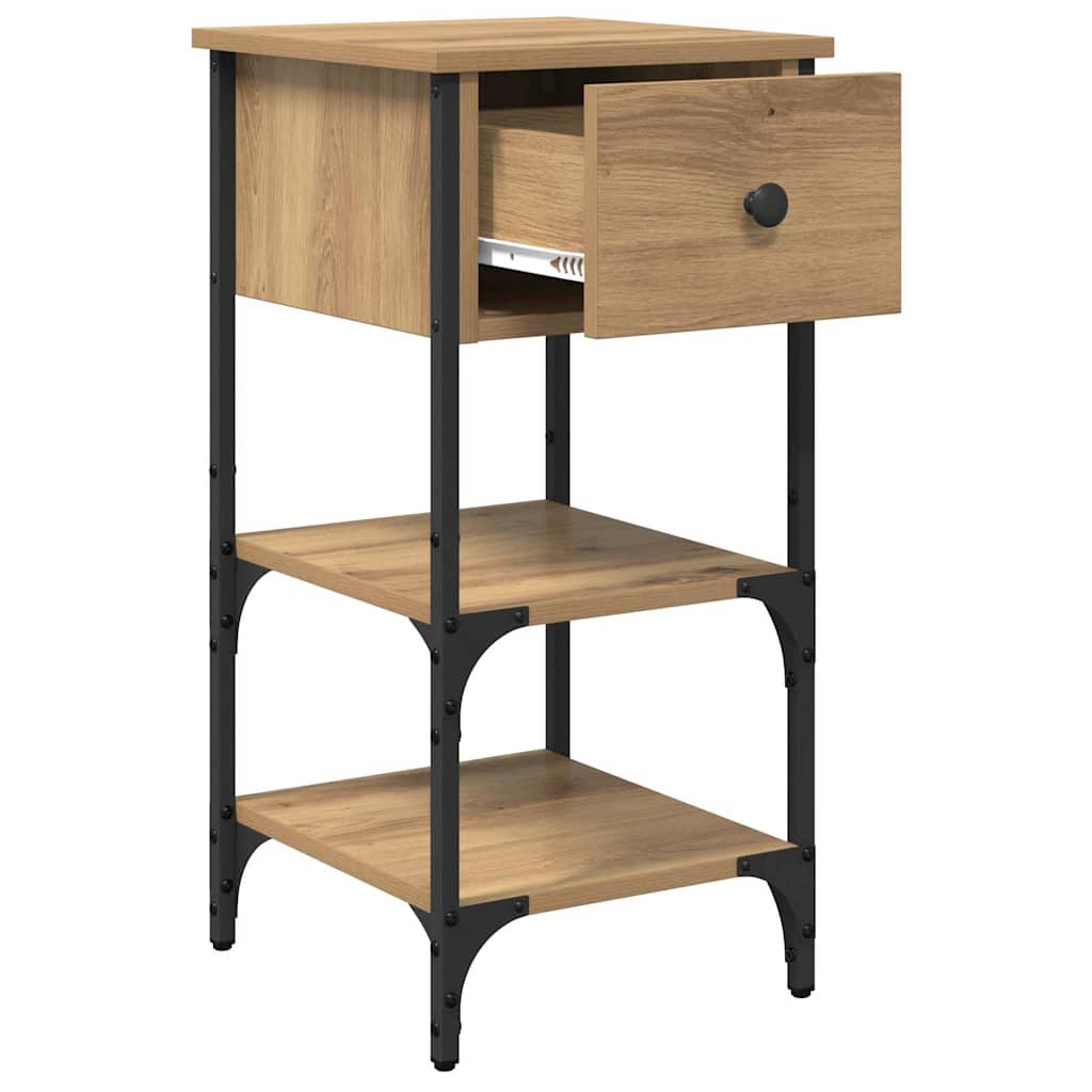 Κομοδίνο με συρτάρι 2 pcs Καφέ 33.5 x 36 x 70 εκ
