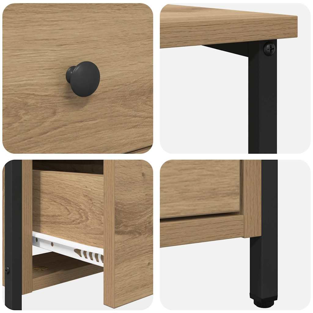 Κομοδίνο artisan δρυς 30 x 60 x 60 εκ. Επεξεργασμένο ξύλο - Pakobazaar