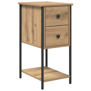 Κομοδίνο 2 pcs artisan δρυς 32 x 42 x 70 εκ Επεξεργασμένο ξύλο - Pakobazaar