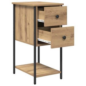 Κομοδίνο 2 pcs artisan δρυς 32 x 42 x 70 εκ Επεξεργασμένο ξύλο - Pakobazaar