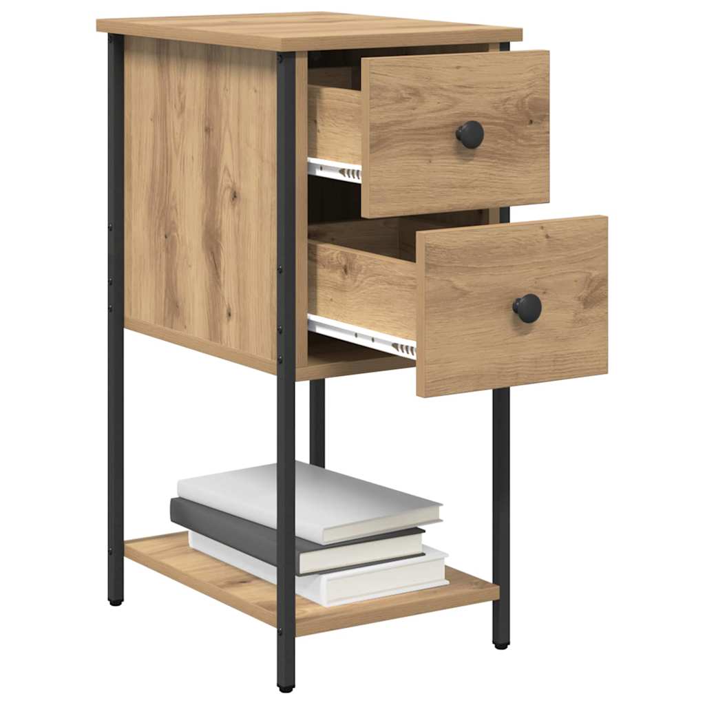 Κομοδίνο 2 pcs artisan δρυς 32 x 42 x 70 εκ Επεξεργασμένο ξύλο - Pakobazaar