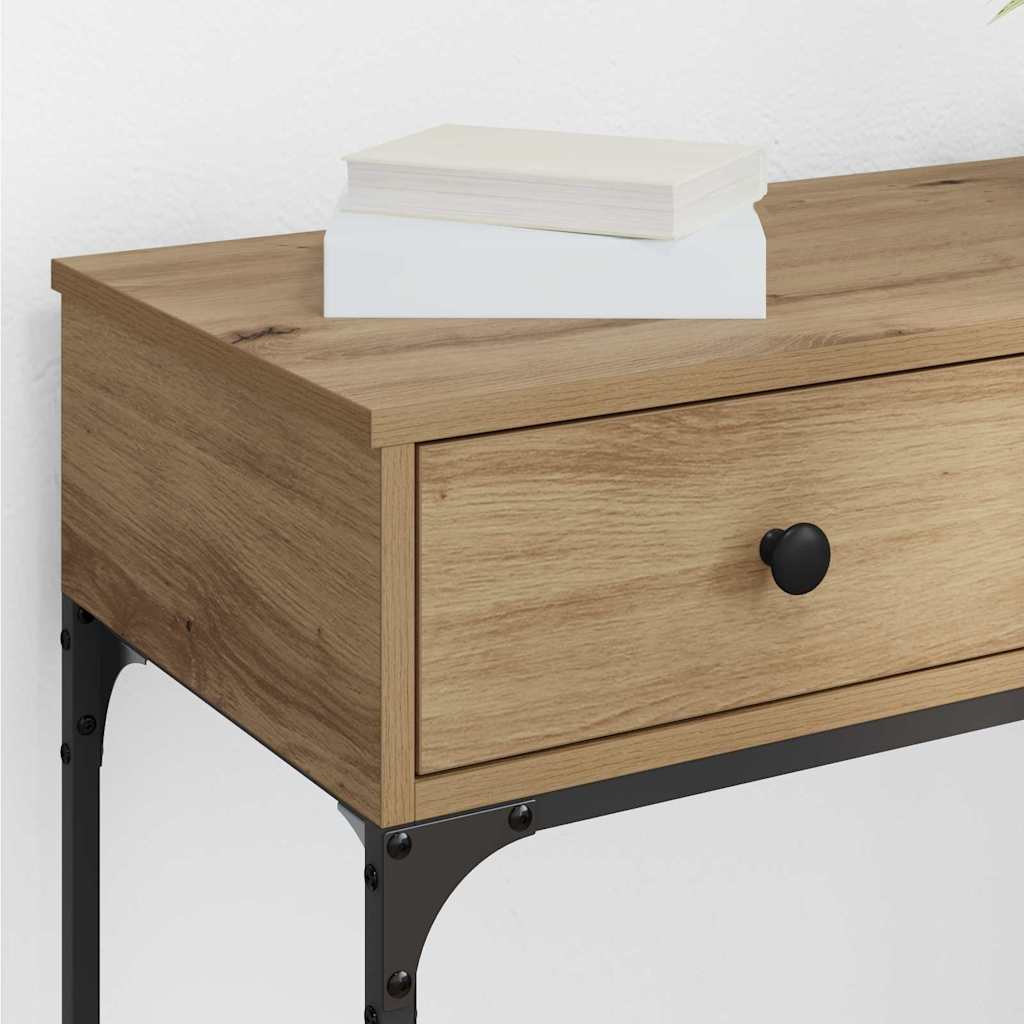 Τραπέζι κονσόλας με συρτάρι artisan δρυς 75 x 34.5 x 75 εκ - Pakobazaar