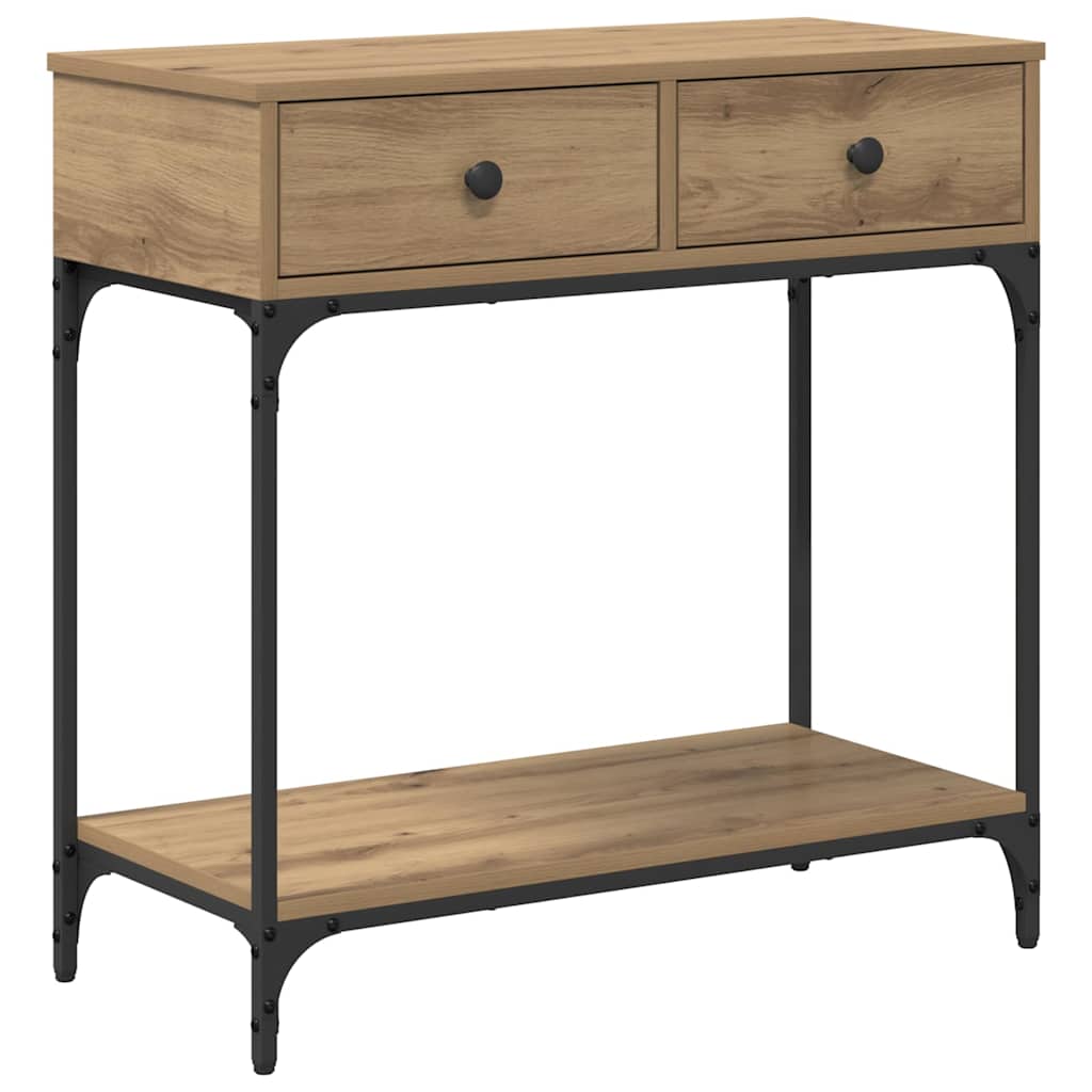 Τραπέζι κονσόλας με συρτάρι artisan δρυς 75 x 34.5 x 75 εκ - Pakobazaar
