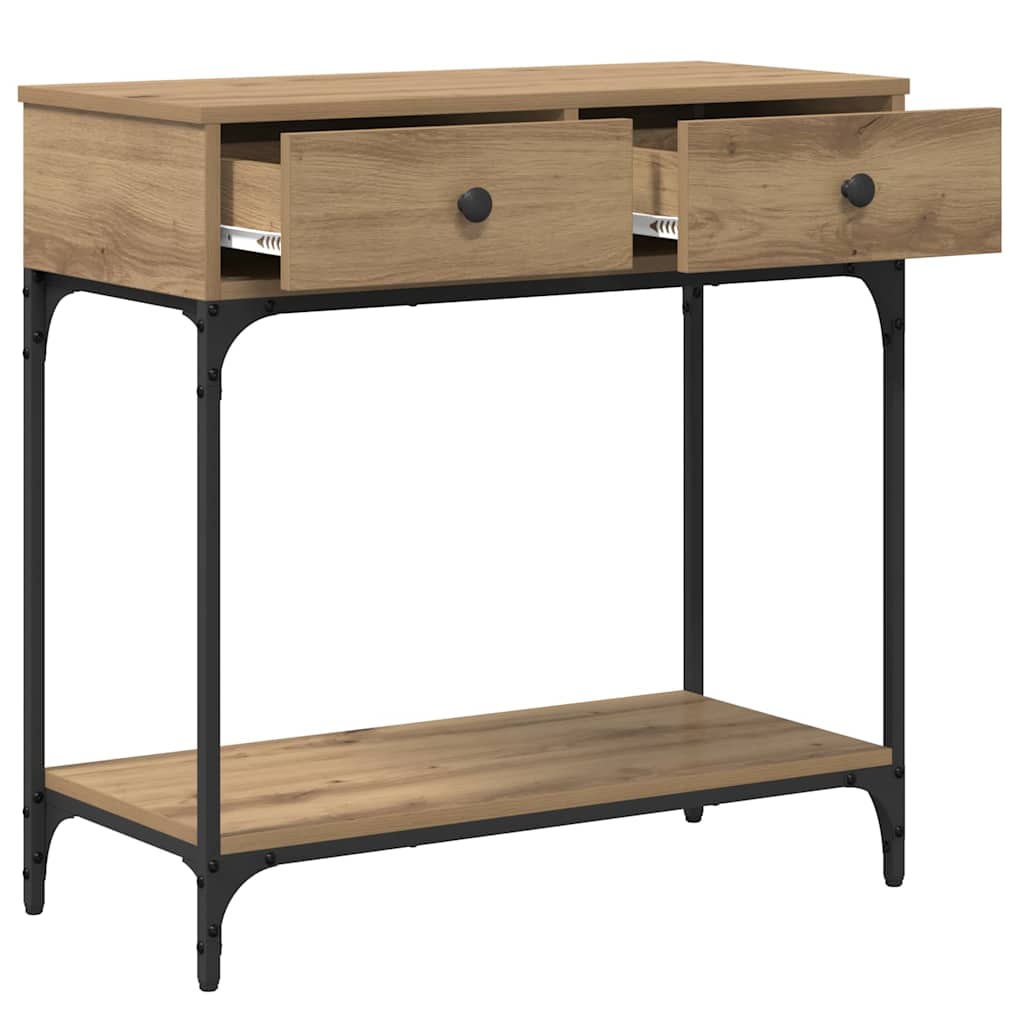 Τραπέζι κονσόλας με συρτάρι artisan δρυς 75 x 34.5 x 75 εκ - Pakobazaar