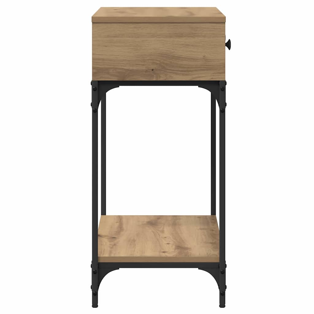 Τραπέζι κονσόλας με συρτάρι artisan δρυς 75 x 34.5 x 75 εκ - Pakobazaar