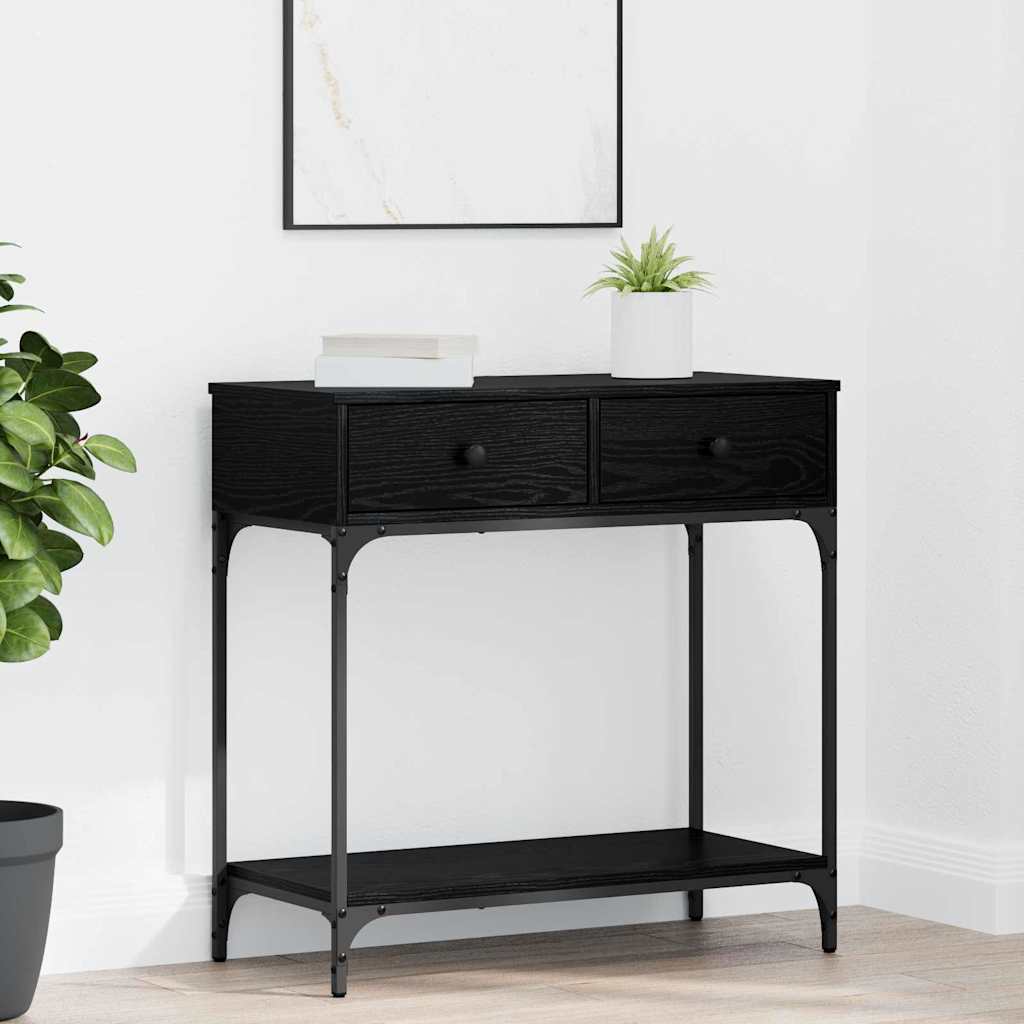 Τραπέζι κονσόλας Μαύρη δρυς 75 x 34,5 x 75 εκ