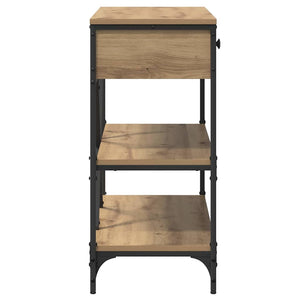 Τραπέζι κονσόλας με συρτάρι Καφέ 100 x 34,5 x 75 εκ. ξύλο - Pakobazaar