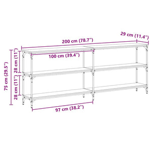 Τραπέζι κονσόλας Παλιό Ξύλο 200 x 29 x 75 cm - Pakobazaar