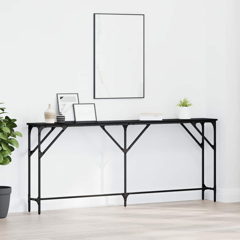 Τραπέζι κονσόλας Μαύρη δρυς 180 x 23 x 75 cm - Pakobazaar