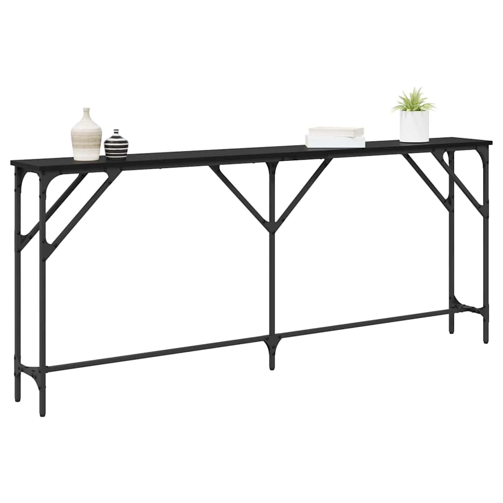 Τραπέζι κονσόλας Μαύρη δρυς 180 x 23 x 75 cm - Pakobazaar