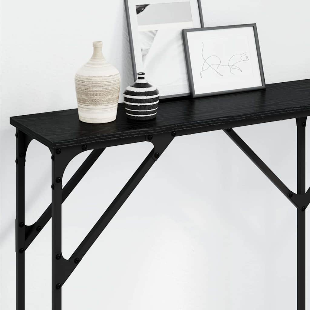 Τραπέζι κονσόλας Μαύρη δρυς 140 x 23 x 75 cm - Pakobazaar