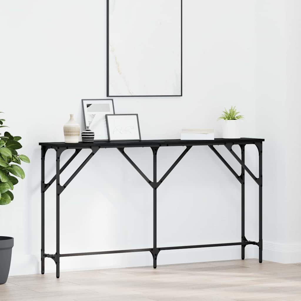 Τραπέζι κονσόλας Μαύρη δρυς 140 x 23 x 75 cm - Pakobazaar